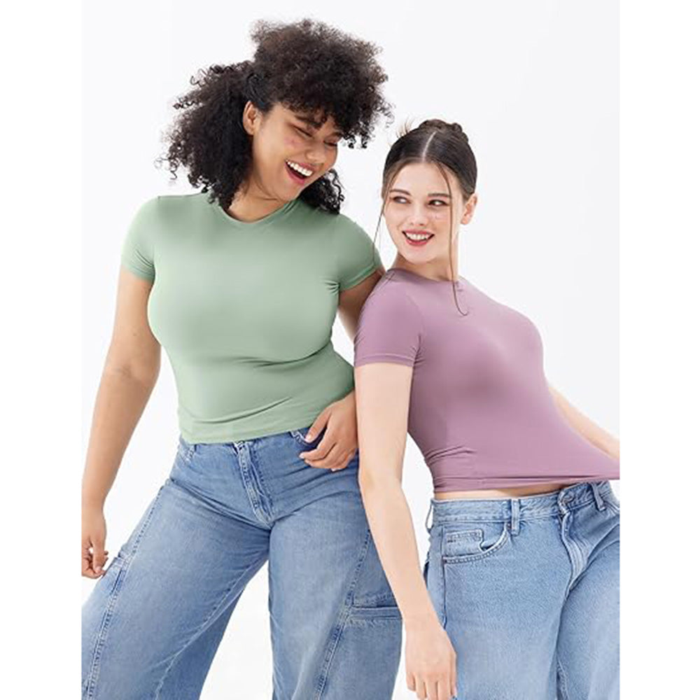 👚✨ Women's Double-Lined Slim Fit T-Shirt | Crew Neck Short Sleeve Top for Everyday Basics | Smoke Cloud Pro Collection ☁️ #WardrobeEssentials #OOTDInspo 👚✨ Women's Double-Lined Slim Fit T-Shirt | Crew Neck Short Sleeve Top for Everyday Basics | Smoke Cloud Pro Collection ☁️ #WardrobeEssentials #OOTDInspo